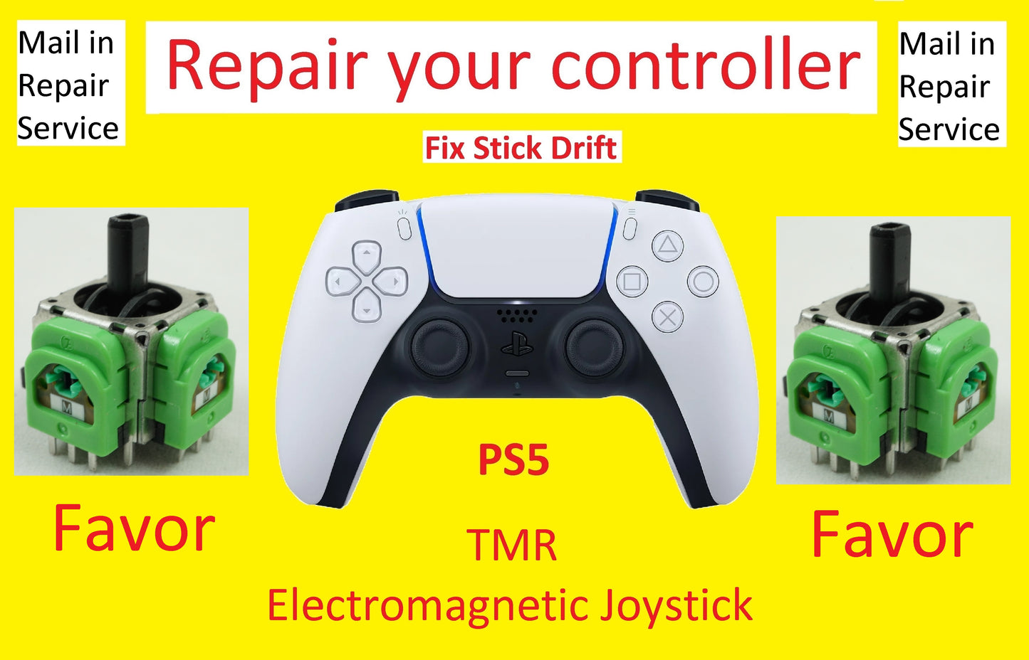TMR Favor Install Service - Fix Your Playstation 5 Controller Joysticks PS5, Fix Joystick Drift