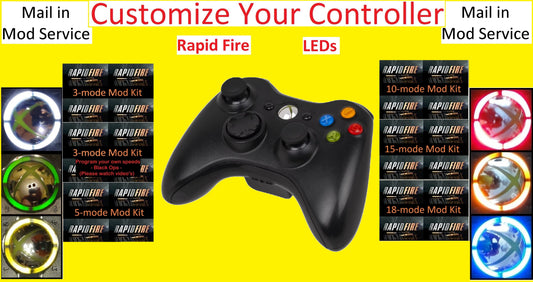 Mod Service - Mod Your Xbox 360 Wireless Controller with LEDs and/or Rapid Fire