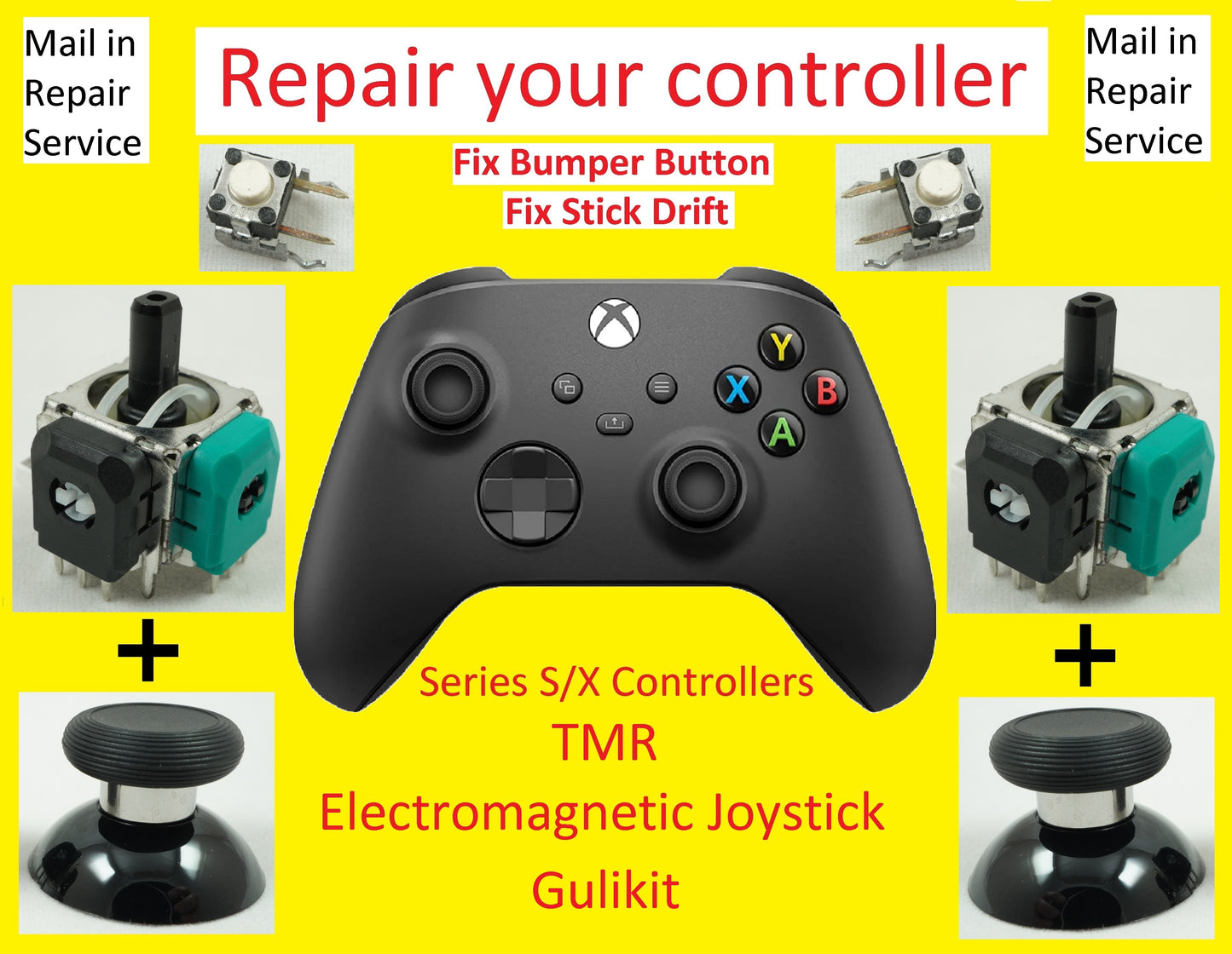 Repair Service - Fix Your Xbox Series X/S Controller Stick Drift - TMR Gulikit