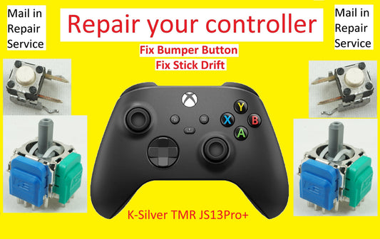 Repair Service Fix Your Xbox One Series Controller Stick Drift - K-Silver TMR