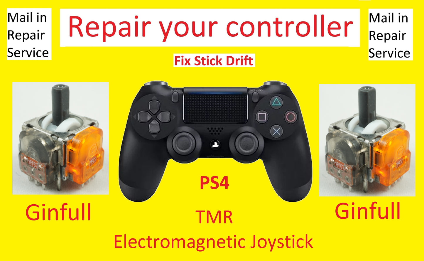 TMR Ginfull Install Service - Fix Your Playstation 5 & 4 Controller Joysticks PS5, PS4, Fix Joystick Drift