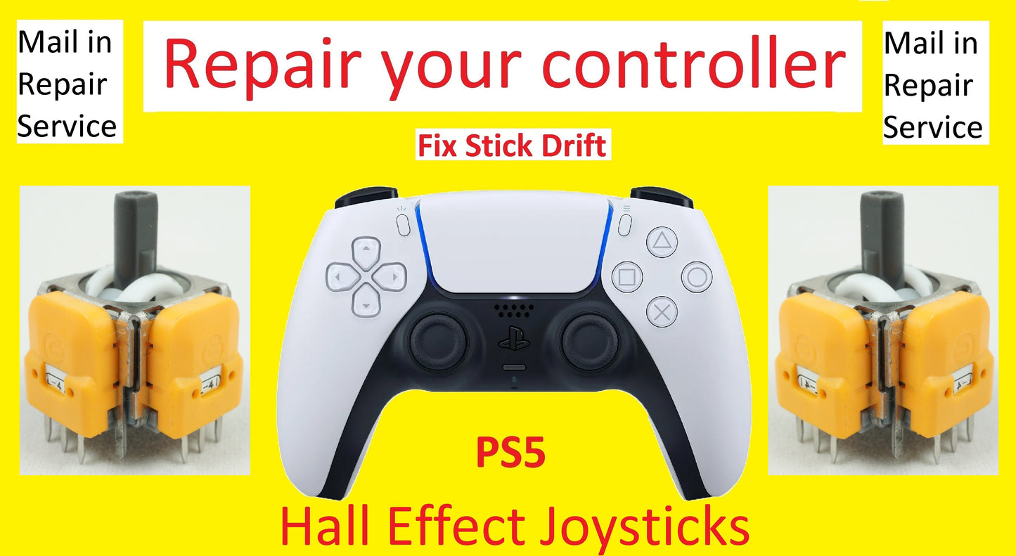 Hall Effect Install Service - Fix Your Playstation 4, 5 Controller Joysticks PS4, PS5, Fix Joystick Drift