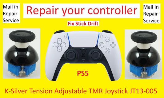 Repair Service Fix Your Playstation 5 Controller Stick Drift K-Silver Adjustable TMR