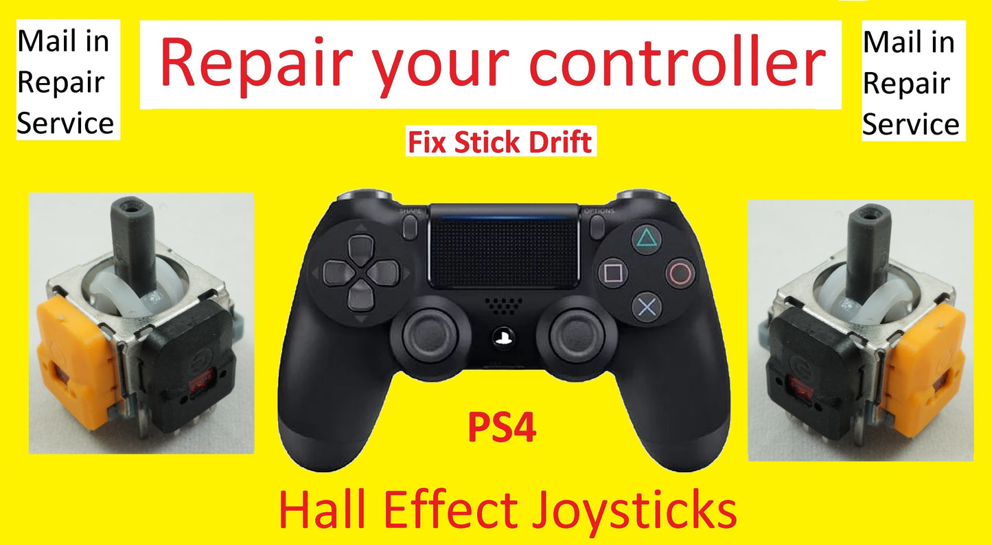 Hall Effect Install Service - Fix Your Playstation 4, 5 Controller Joysticks PS4, PS5, Fix Joystick Drift