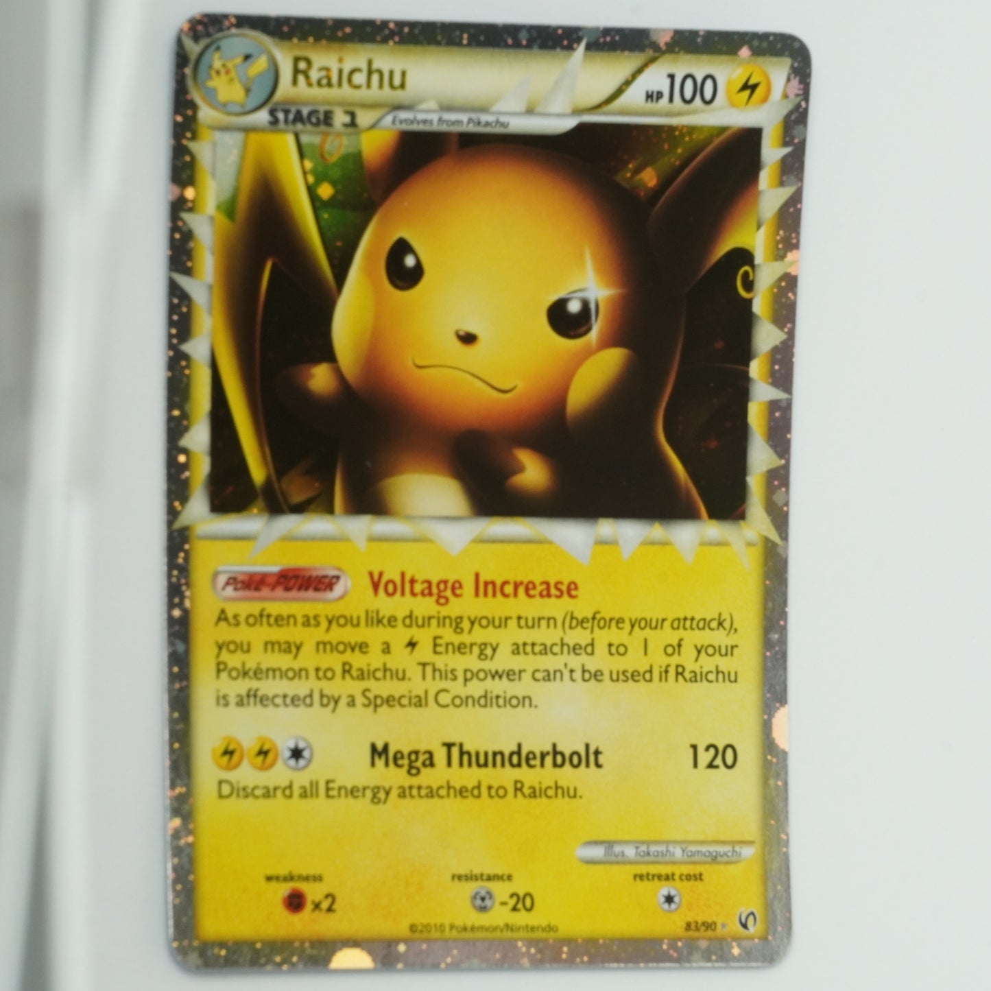 Raichu 83/90 Prime Holo Ultra Rare HS Undaunted Pokemon Card - Mike's Accessories and More