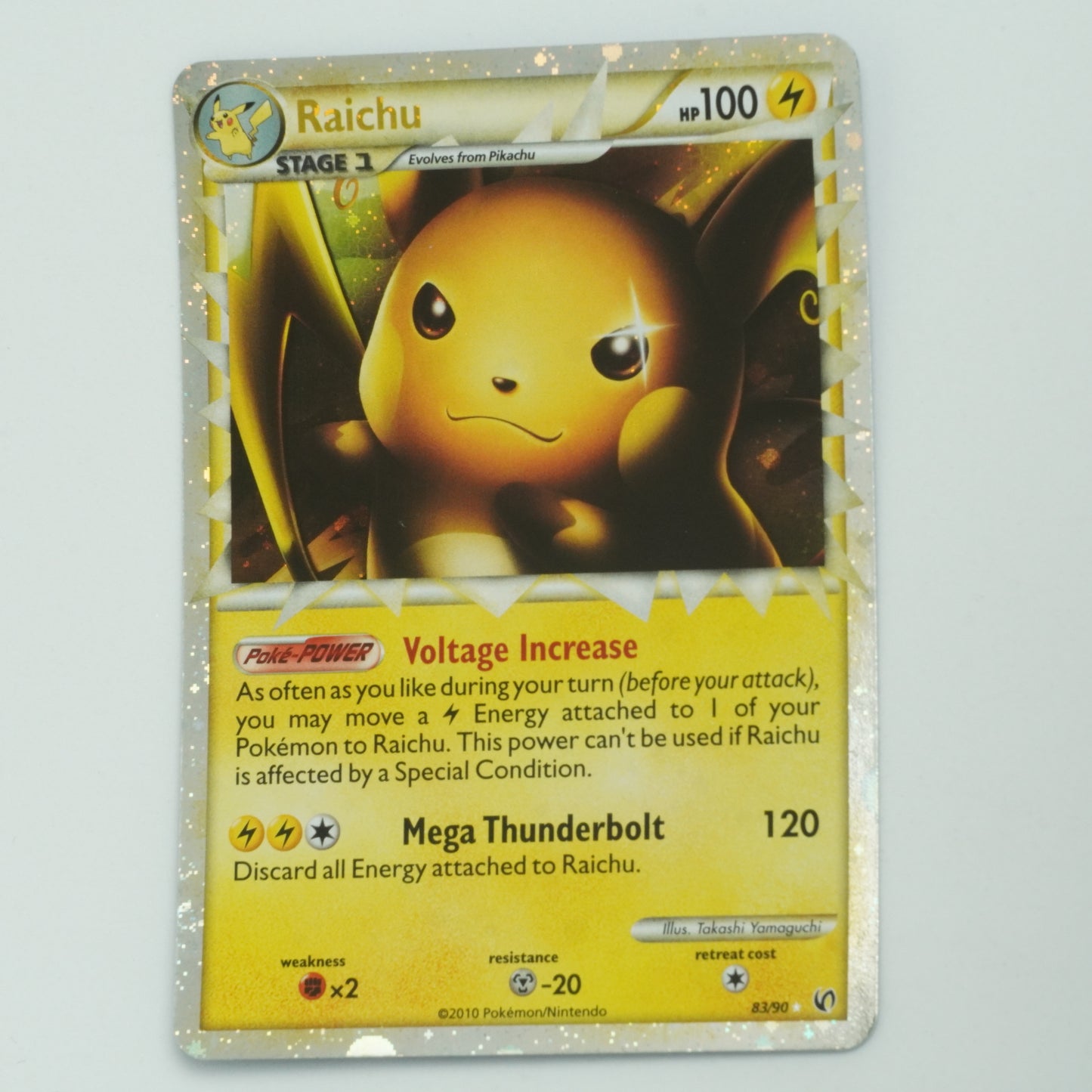 Raichu 83/90 Prime Holo Ultra Rare HS Undaunted Pokemon Card - Mike's Accessories and More