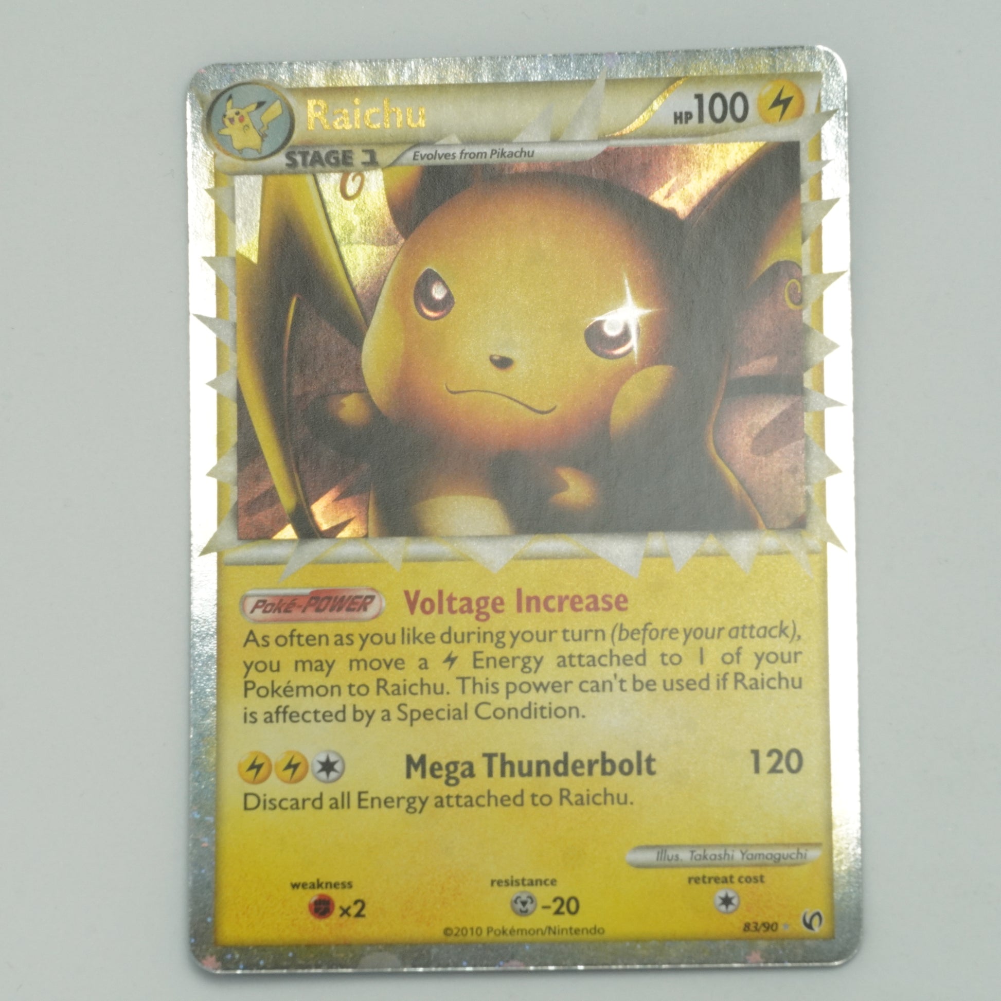 Raichu 83/90 Prime Holo Ultra Rare HS Undaunted Pokemon Card - Mike's Accessories and More