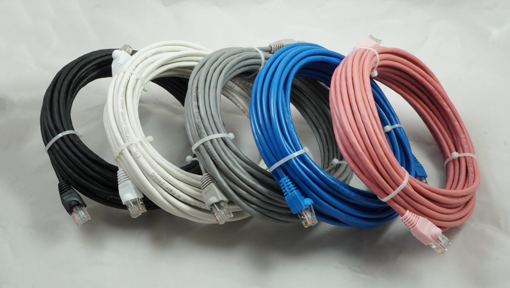 3ft to 300ft Cat 5e Pure copper, Solid core, Rollover, CMR 350MHz - Mike's Accessories and More