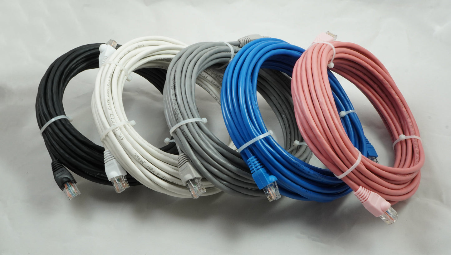 3ft to 300ft Cat 5e Pure copper, Solid core, Crossover, CMR 350MHz - Mike's Accessories and More