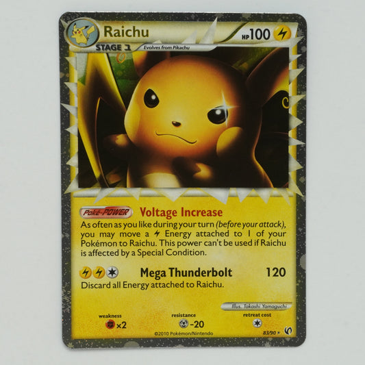 Raichu 83/90 Prime Holo Ultra Rare HS Undaunted Pokemon Card - Mike's Accessories and More