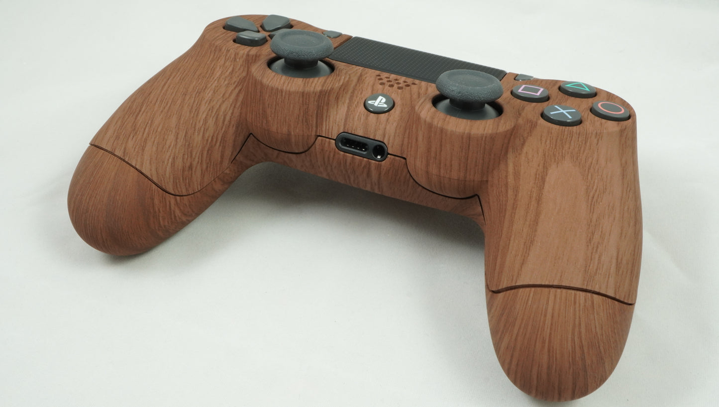 Full Wood Grain PS4 DualShock 4 Wireless Controller Playstation 4 - Mike's Accessories and More