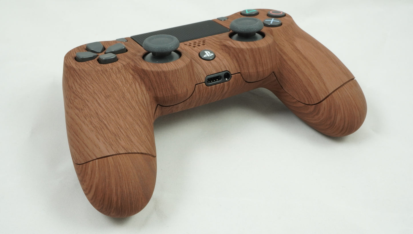 Full Wood Grain PS4 DualShock 4 Wireless Controller Playstation 4 - Mike's Accessories and More