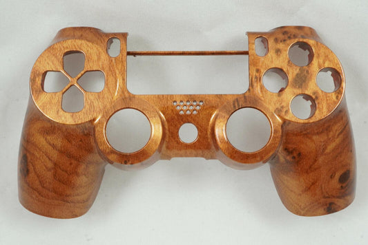 Finish Hard Wooden Glossy Front Face Shell For PS4 Controller - For current gen - Mike's Accessories and More