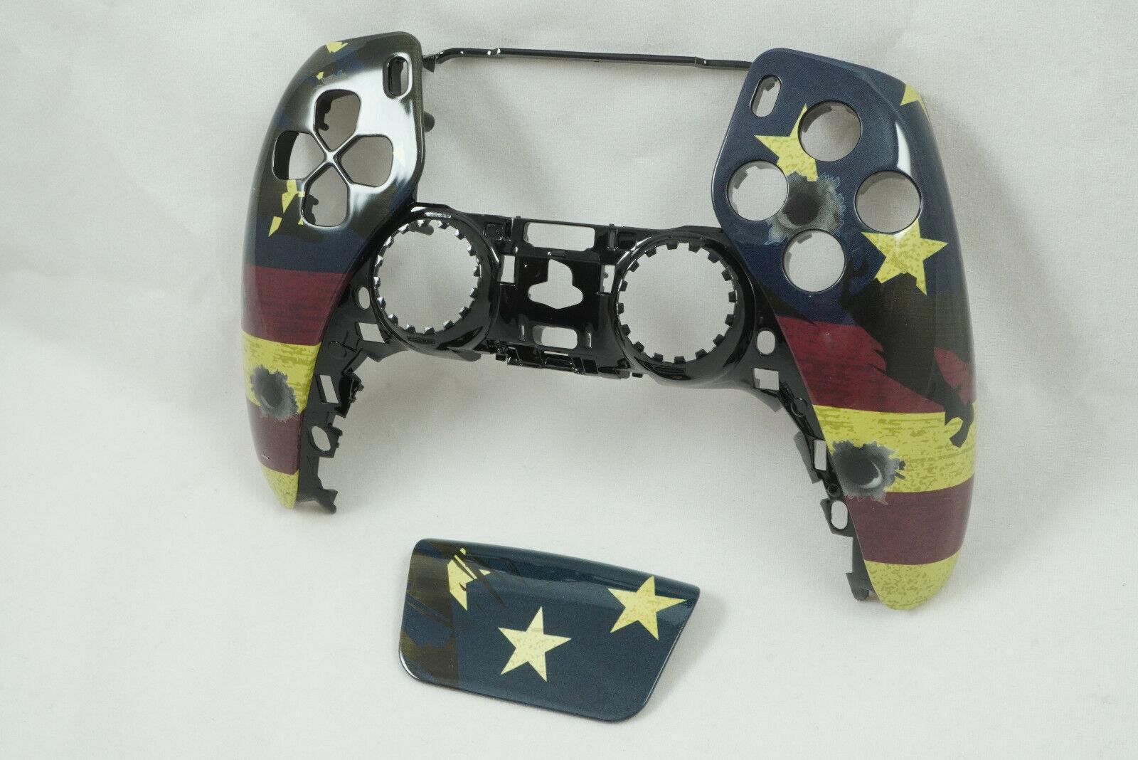 American Bullet Flag Front Shell + Touch Pad PS5 Controller Model CFI-ZCT1W - Mike's Accessories and More