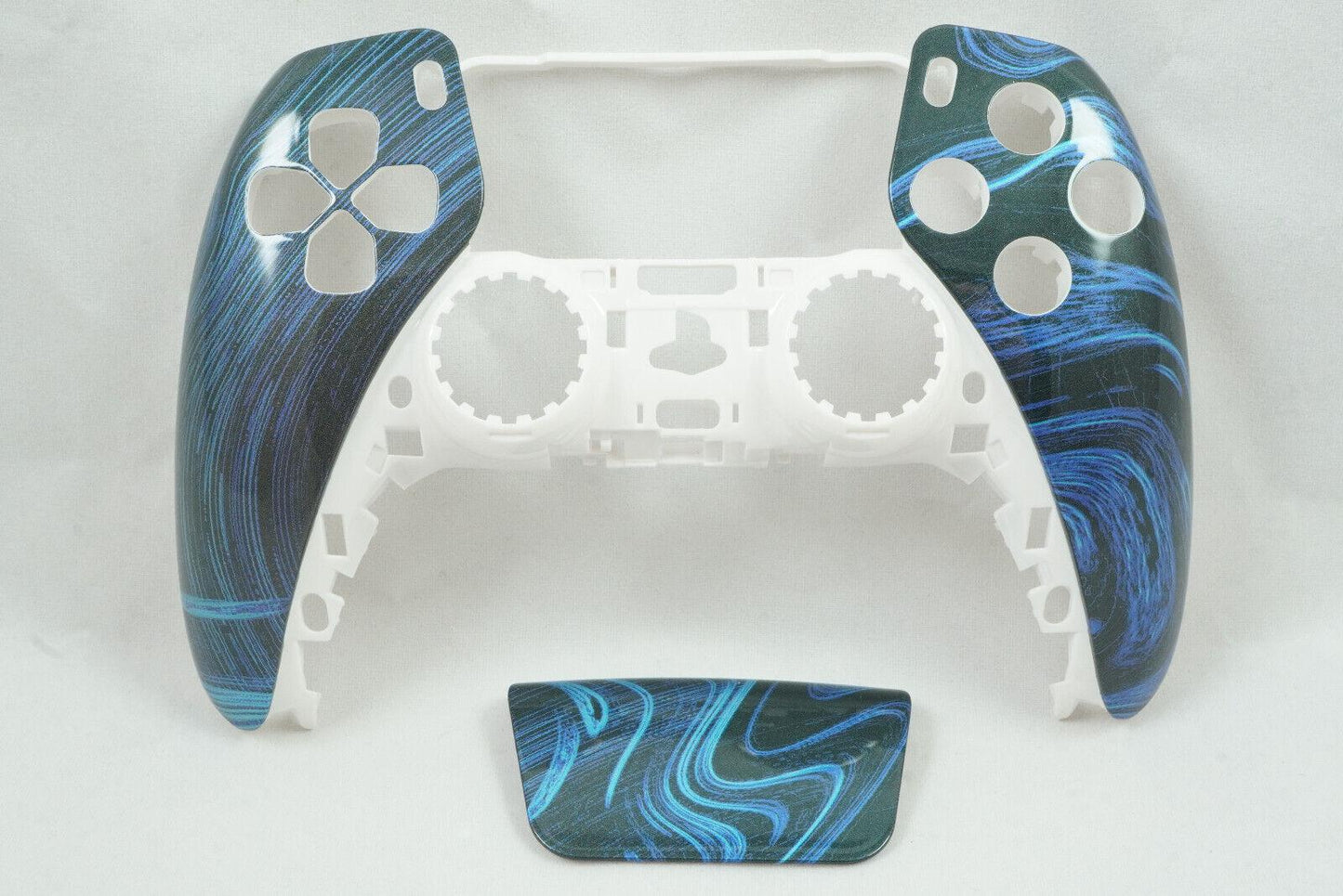 Blue Swirl Front Shell + Touch Pad PS5 Controller Model CFI-ZCT1W - Mike's Accessories and More