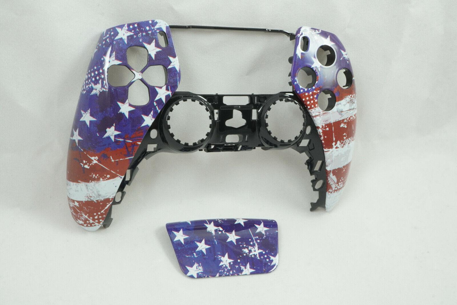 American Flag Front Shell + Touch Pad PS5 Controller Model CFI-ZCT1W - Mike's Accessories and More