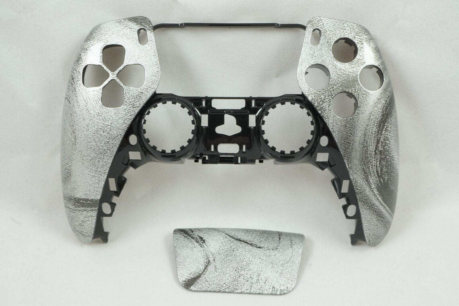 Silver Wave Front Shell + Touch Pad PS5 Controller Model CFI-ZCT1W - Mike's Accessories and More