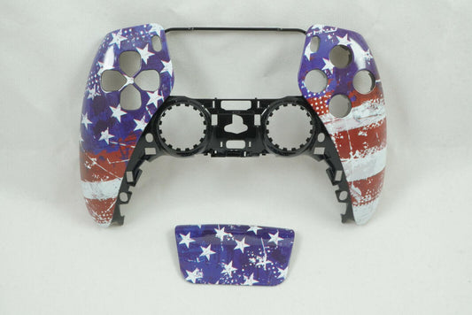 American Flag Front Shell + Touch Pad PS5 Controller Model CFI-ZCT1W - Mike's Accessories and More