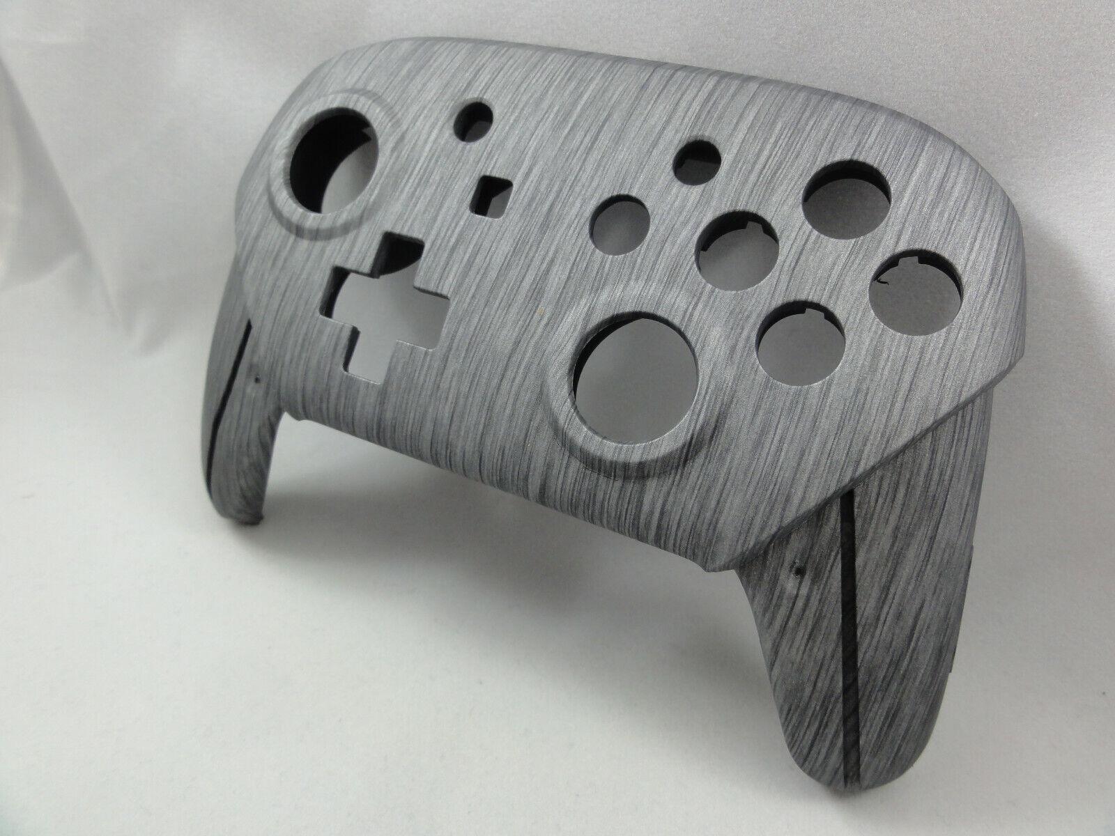 Metallic Silver Soft Touch Front & Back Shell for Nintendo Switch Pro Controller - Mike's Accessories and More