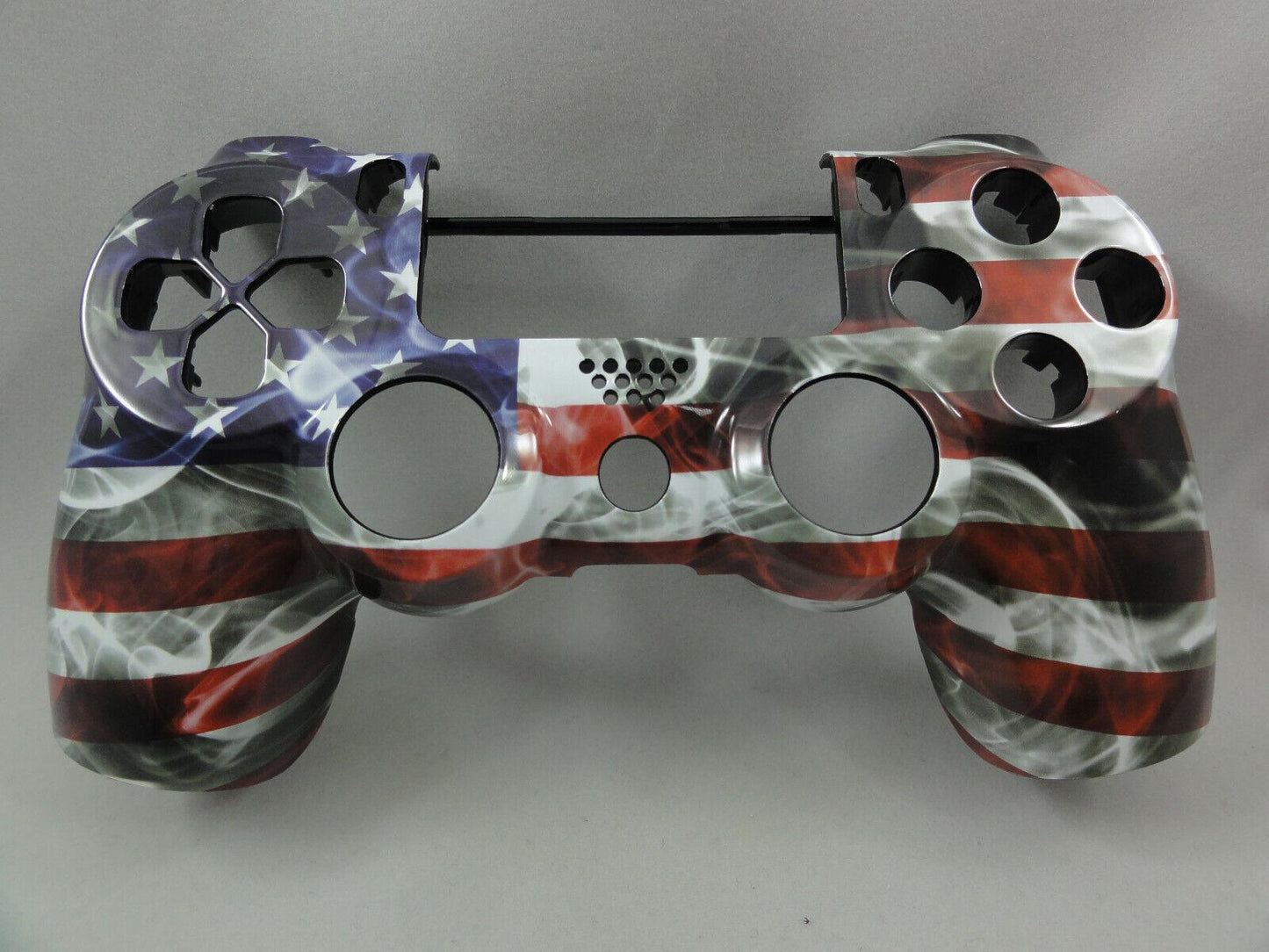 Smoky American Flag Glossy Front Face Shell For PS4 Controller -For current gen - Mike's Accessories and More