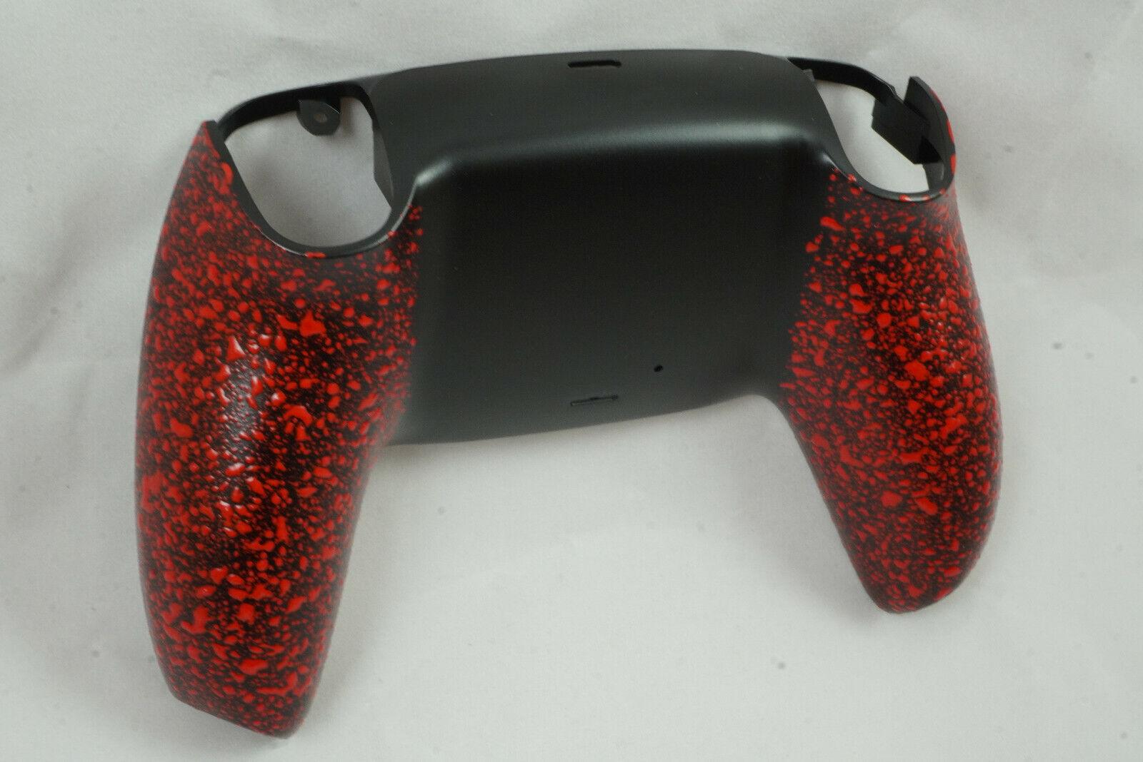 Red Textured Non-slip Back Shell For PS5 Controller Model CFI-ZCT1W - Mike's Accessories and More