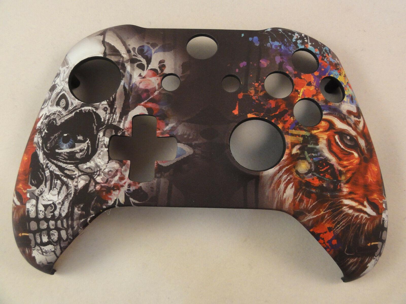 Soft Touch Tiger Skull Front Shell For Xbox One S Controller  - Model 1708 - Mike's Accessories and More