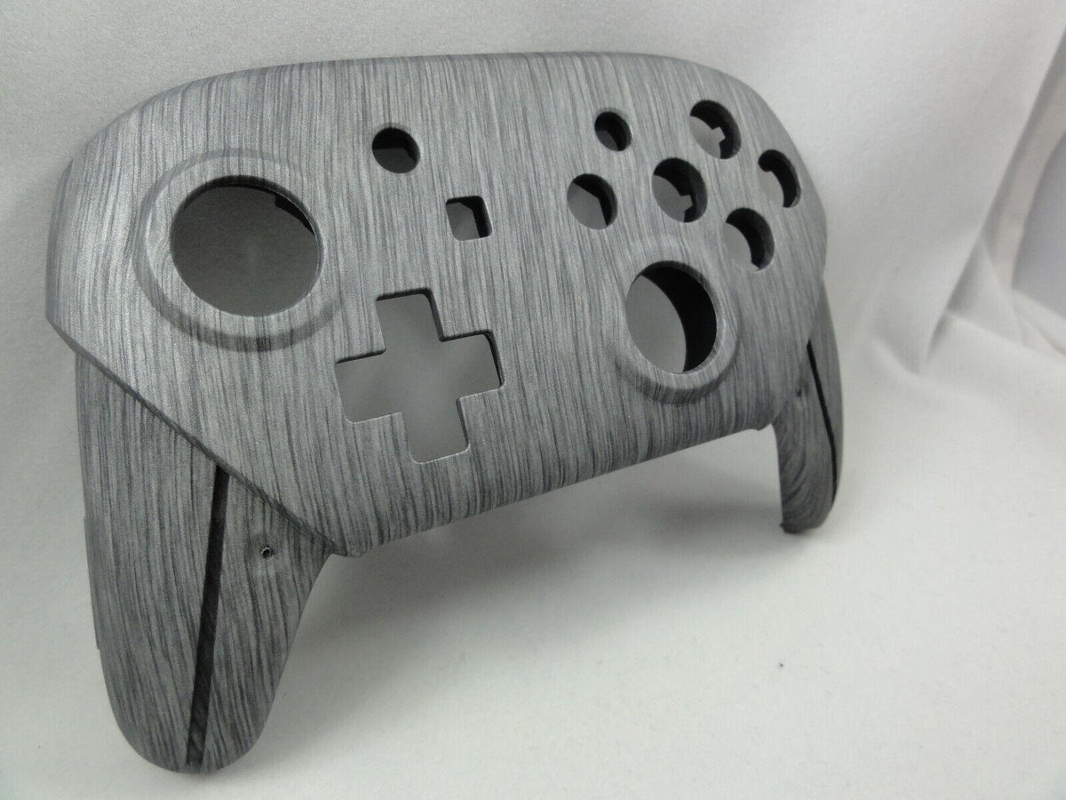 Metallic Back Shell Metallic Silver Soft Touch Front & Back Shell Switch Pro Controller ...