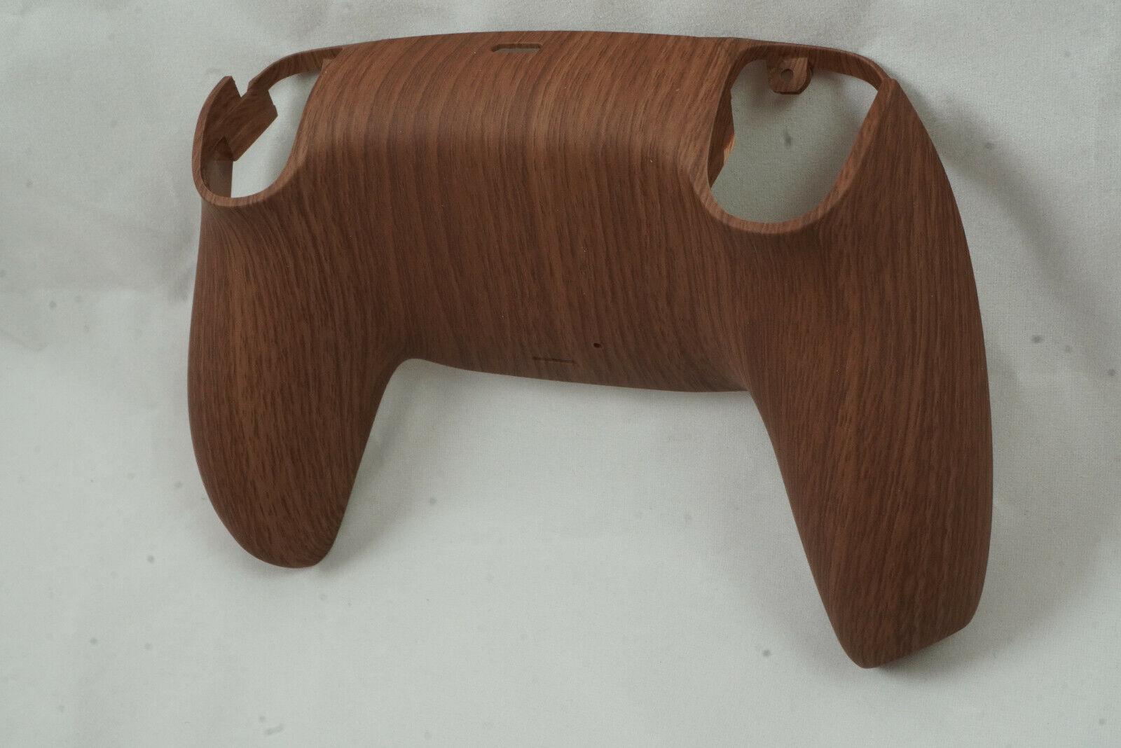 Wooden Grain Soft Touch Back Shell For PS5 Controller Model CFI-ZCT1W - Mike's Accessories and More