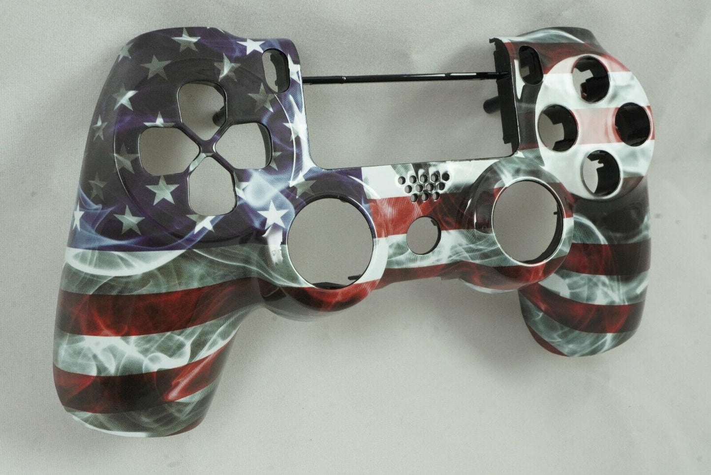 Smoky American Flag Glossy Front Face Shell For PS4 Controller -For current gen - Mike's Accessories and More