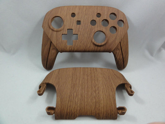 Wooden Grain Soft Touch Front & Back Shell, Nintendo Switch Pro Controller - Mike's Accessories and More