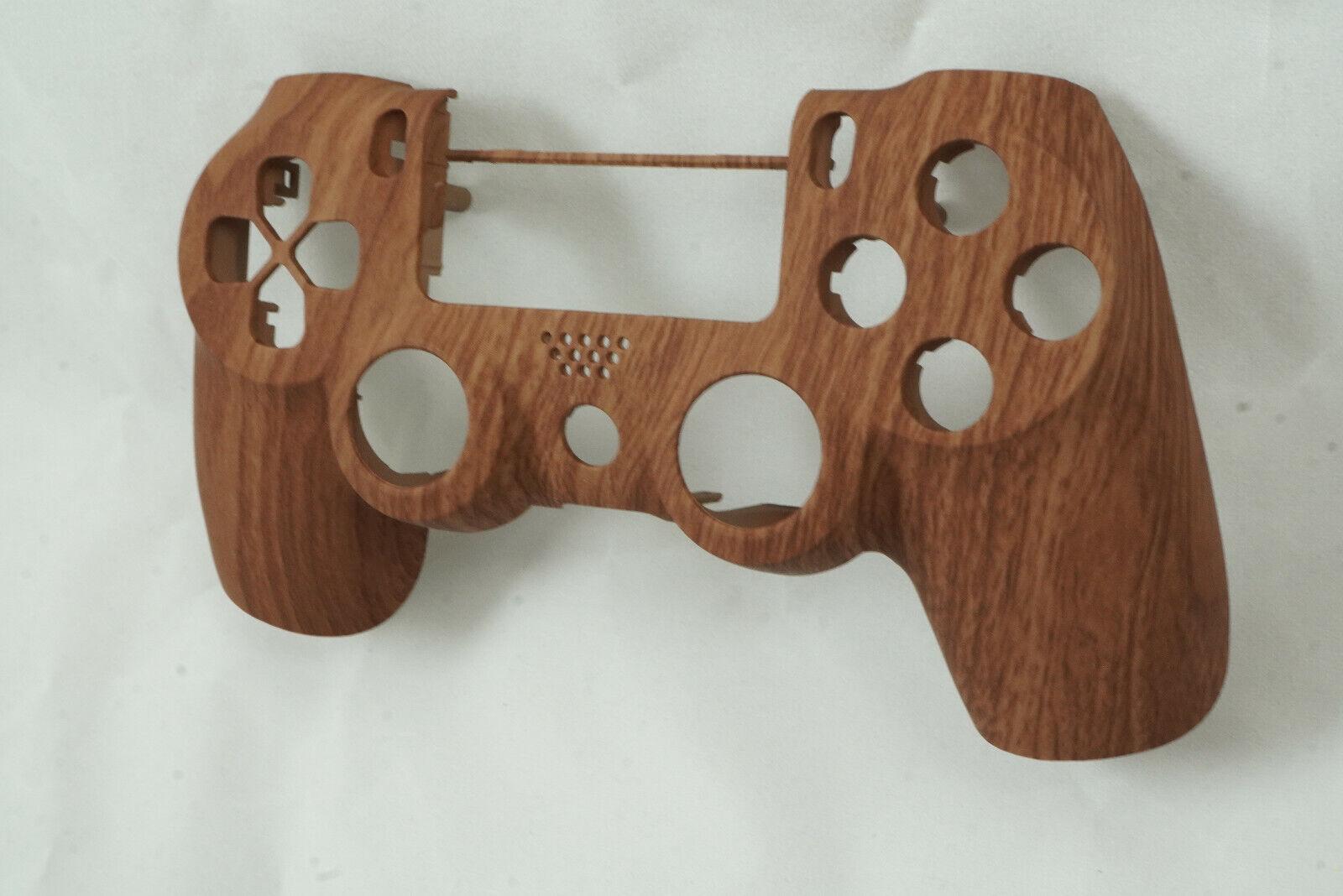 Wooden Grain Soft Touch Front Face Replacement Shell For PS4 Controller - Mike's Accessories and More