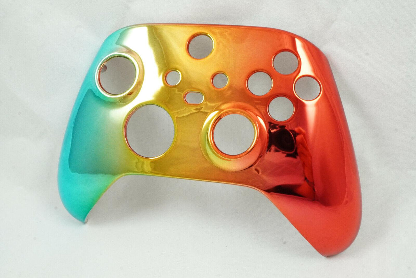 Chrome Gradient Green Gold Red Front Shell Xbox One Series Controller Model 1914 - Mike's Accessories and More