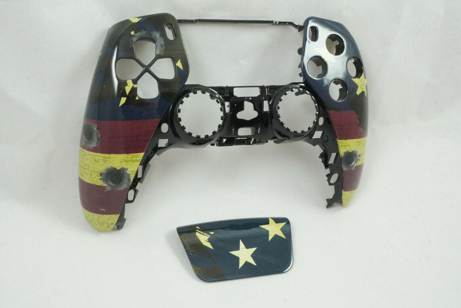 American Bullet Flag Front Shell + Touch Pad PS5 Controller Model CFI-ZCT1W - Mike's Accessories and More