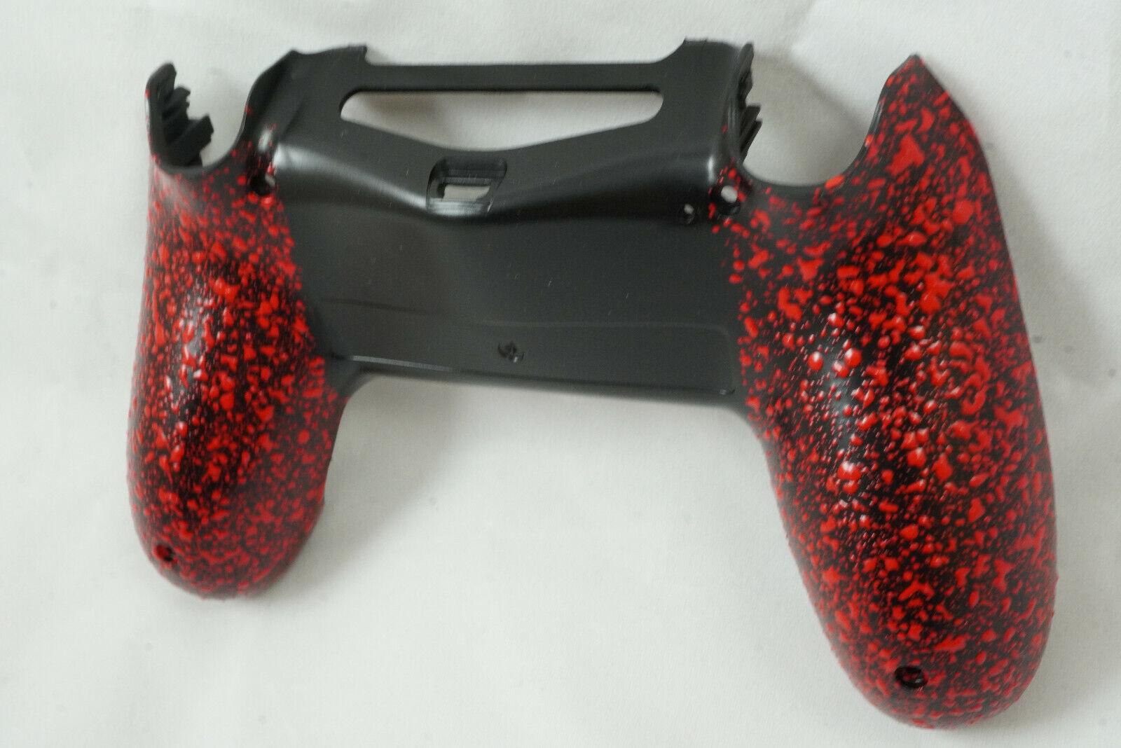 Red Textured Non-slip Back Shell For PS4 Controller - New - For current gen - Mike's Accessories and More