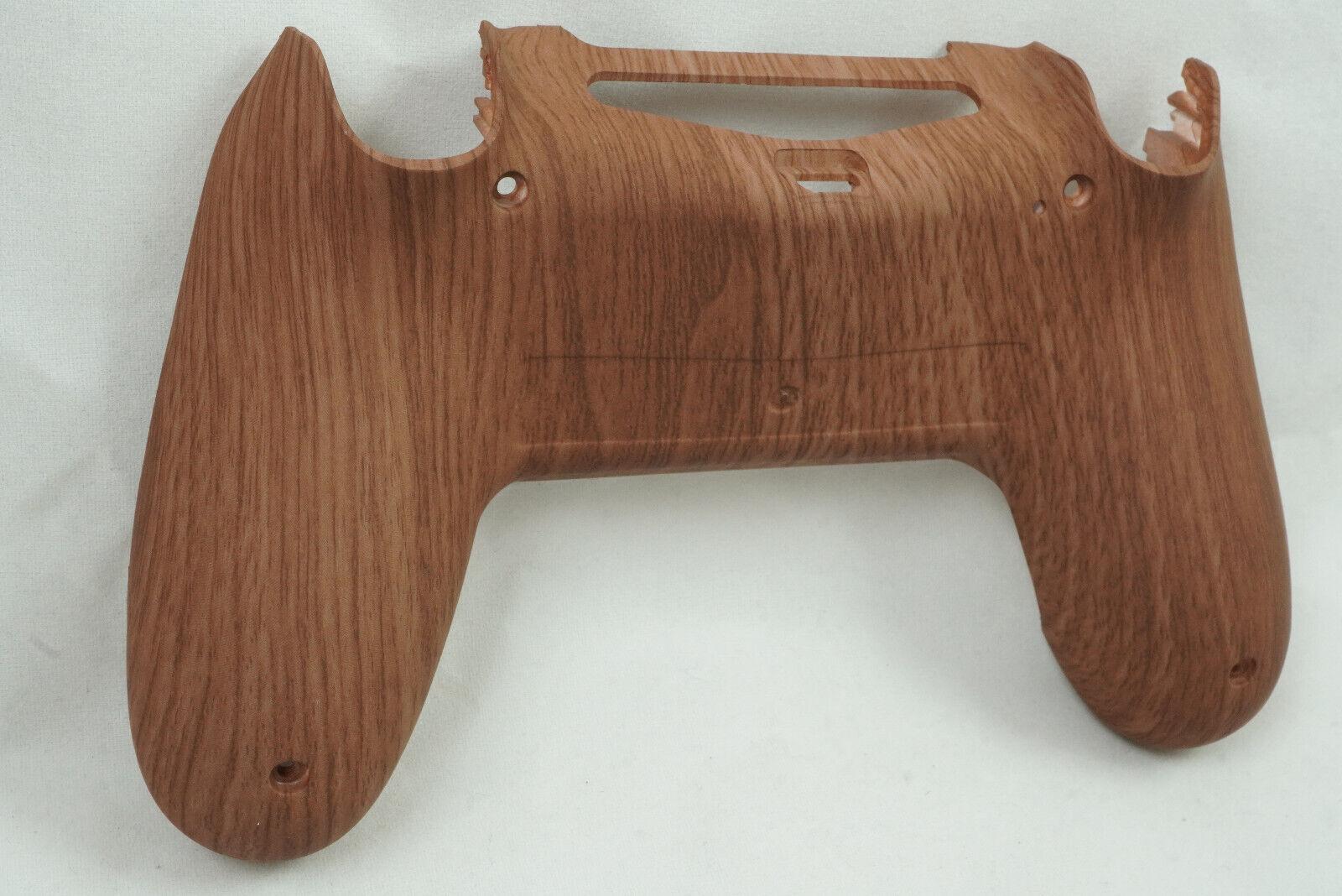 Wooden Grain Soft Touch Back Replacement Shell For PS4 Controller ...