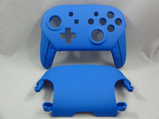 Blue Soft Touch Front & Back Shell for Nintendo Switch Pro Controller New - Mike's Accessories and More