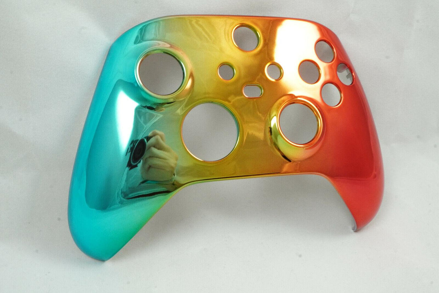 Chrome Gradient Green Gold Red Front Shell Xbox One Series Controller Model 1914 - Mike's Accessories and More