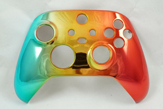 Chrome Gradient Green Gold Red Front Shell Xbox One Series Controller Model 1914 - Mike's Accessories and More