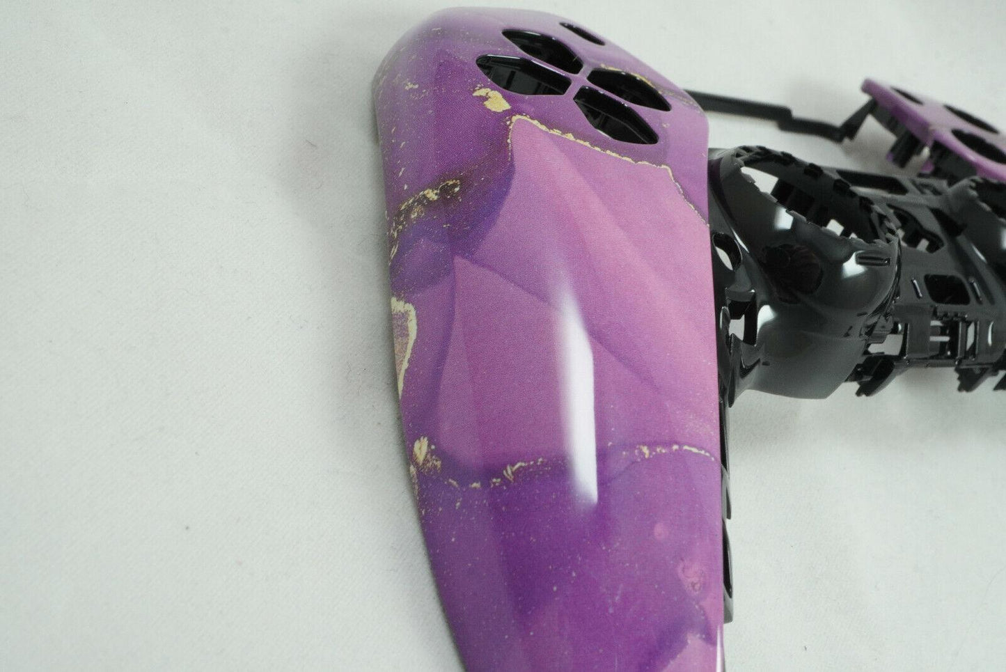 Purple Gold Marble Front Shell + Touch Pad PS5 Controller Model CFI-ZCT1W - Mike's Accessories and More