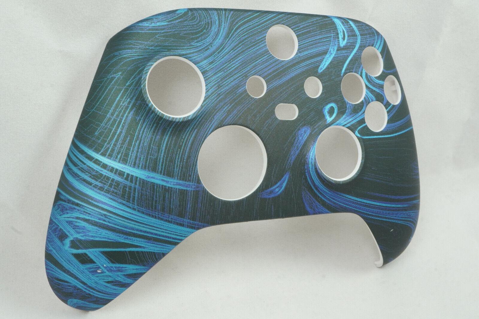 Blue Swirl Soft Touch Front Shell Xbox One Series Controller Model 1914 - Mike's Accessories and More