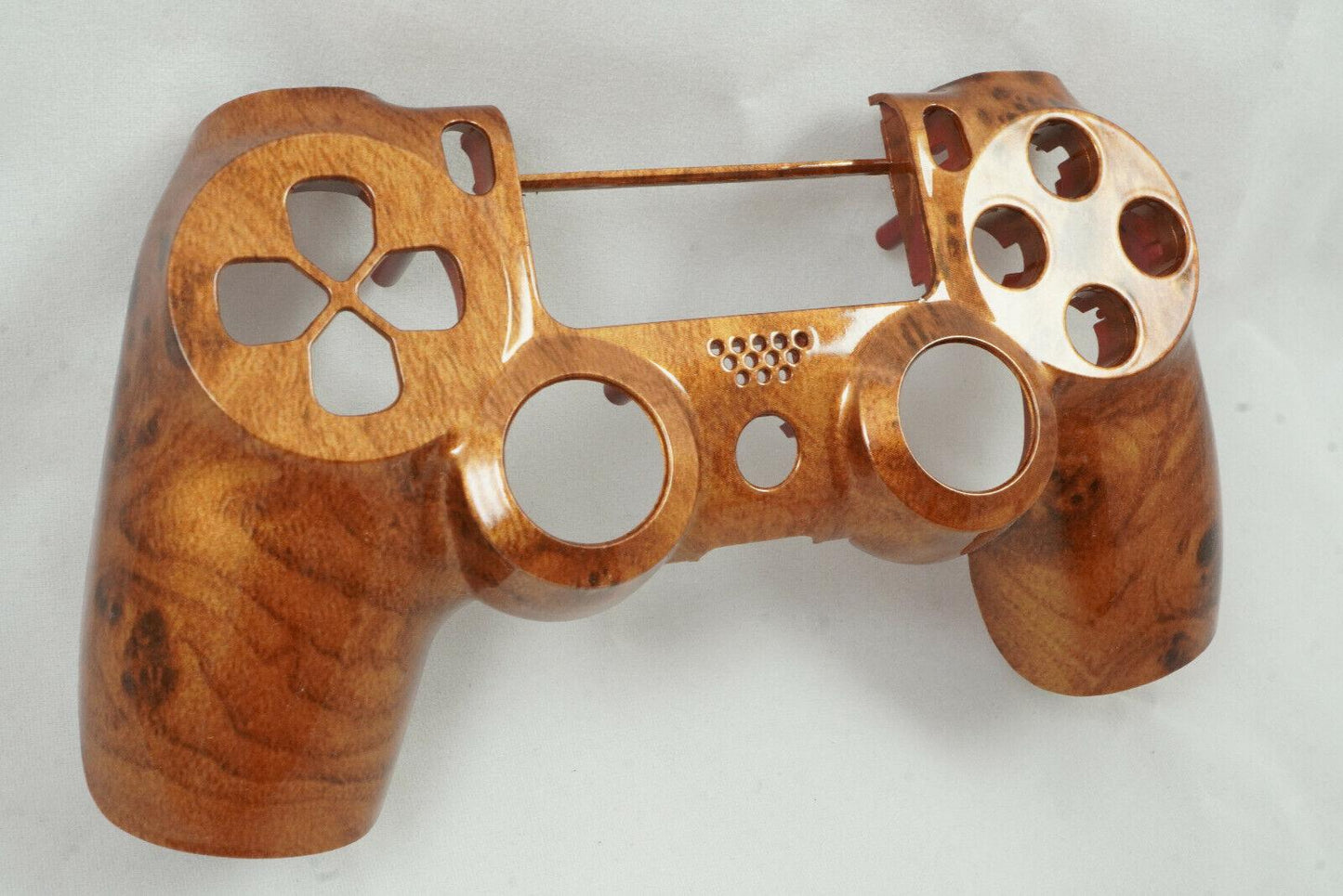 Finish Hard Wooden Glossy Front Face Shell For PS4 Controller - For current gen - Mike's Accessories and More