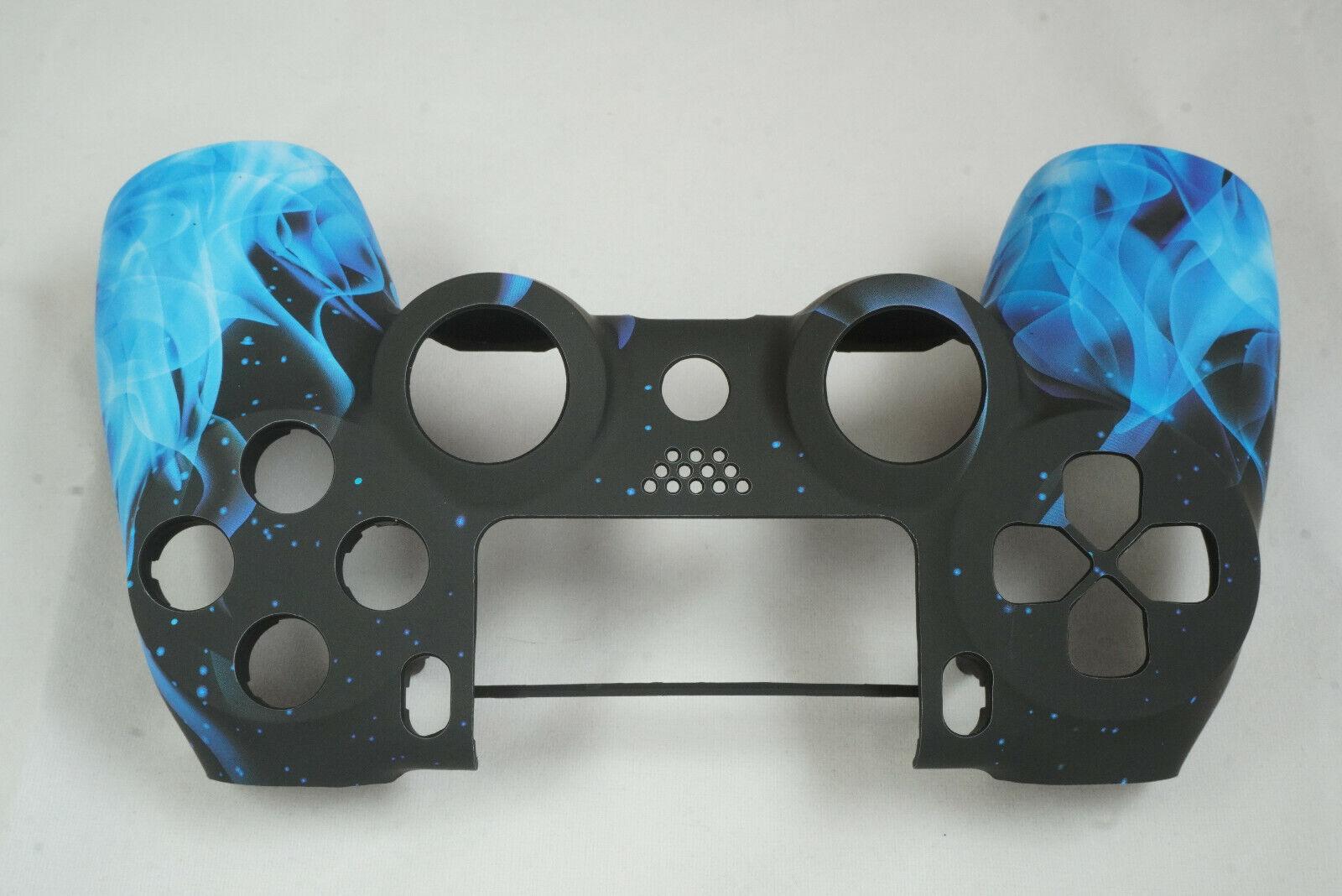 Blue Flame Soft Touch Front Face Shell For PS4 Controller - For current gen - Mike's Accessories and More