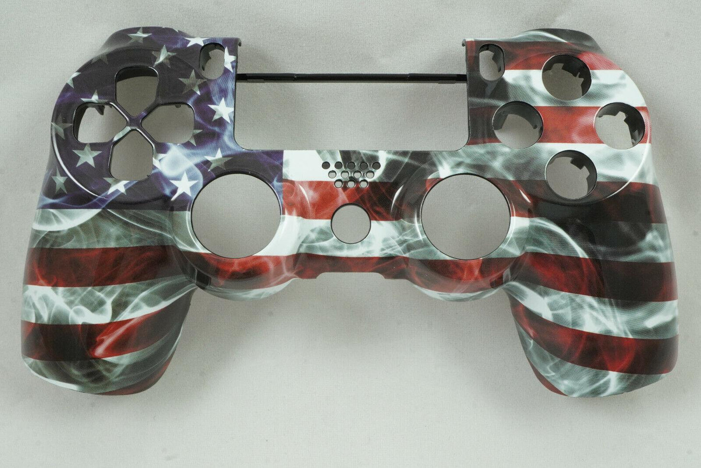 Smoky American Flag Glossy Front Face Shell For PS4 Controller -For current gen - Mike's Accessories and More