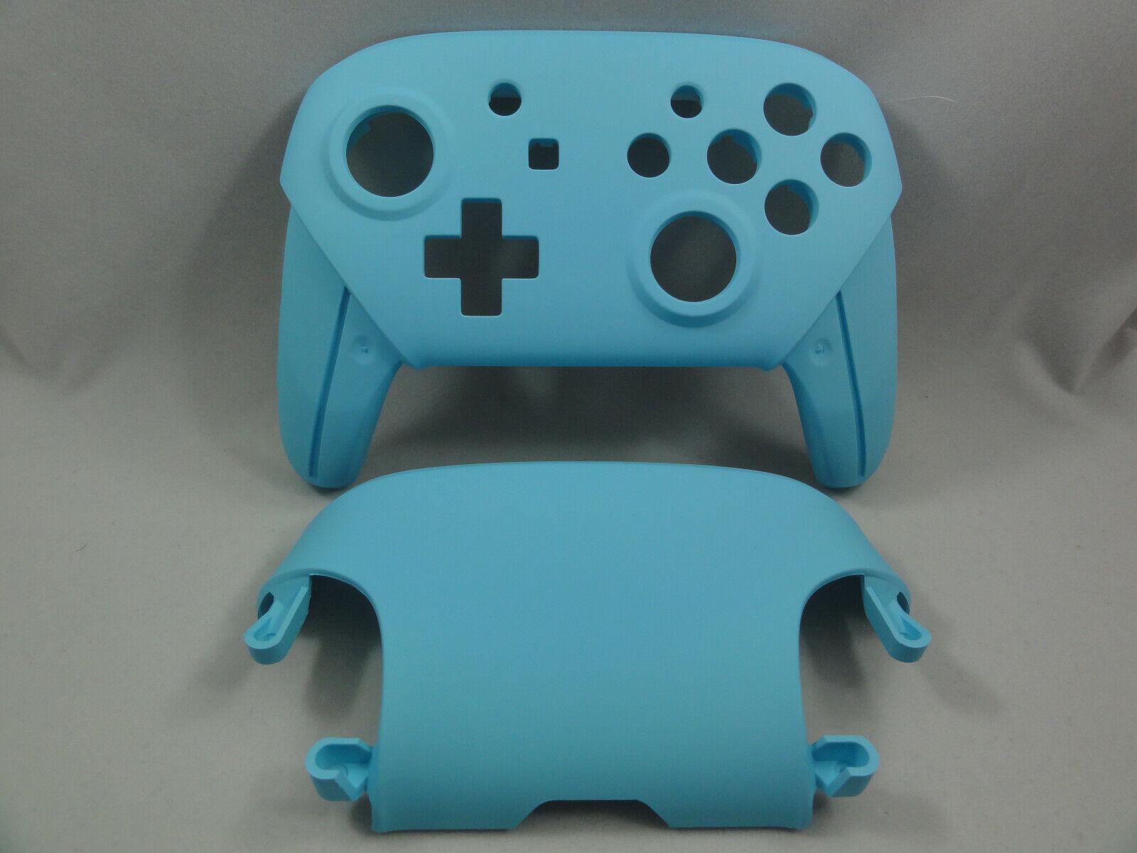 Heaven Blue Soft Touch Front & Back Shell for Nintendo Switch Pro Controller - Mike's Accessories and More