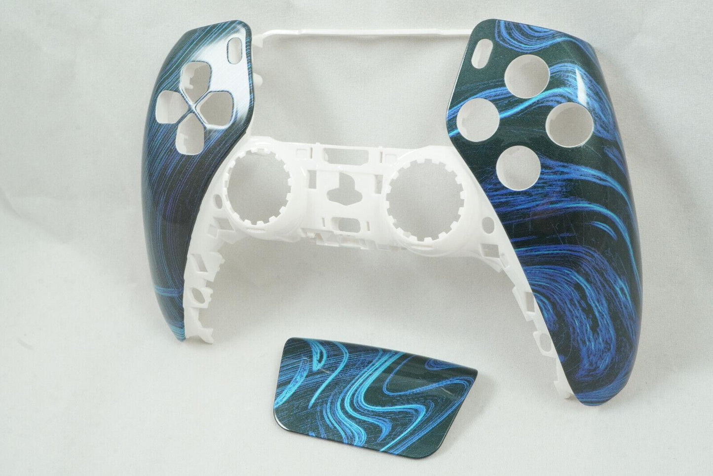 Blue Swirl Front Shell + Touch Pad PS5 Controller Model CFI-ZCT1W - Mike's Accessories and More