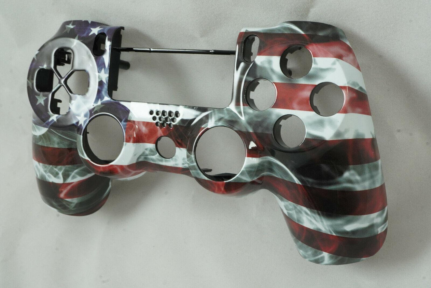 Smoky American Flag Glossy Front Face Shell For PS4 Controller -For current gen - Mike's Accessories and More