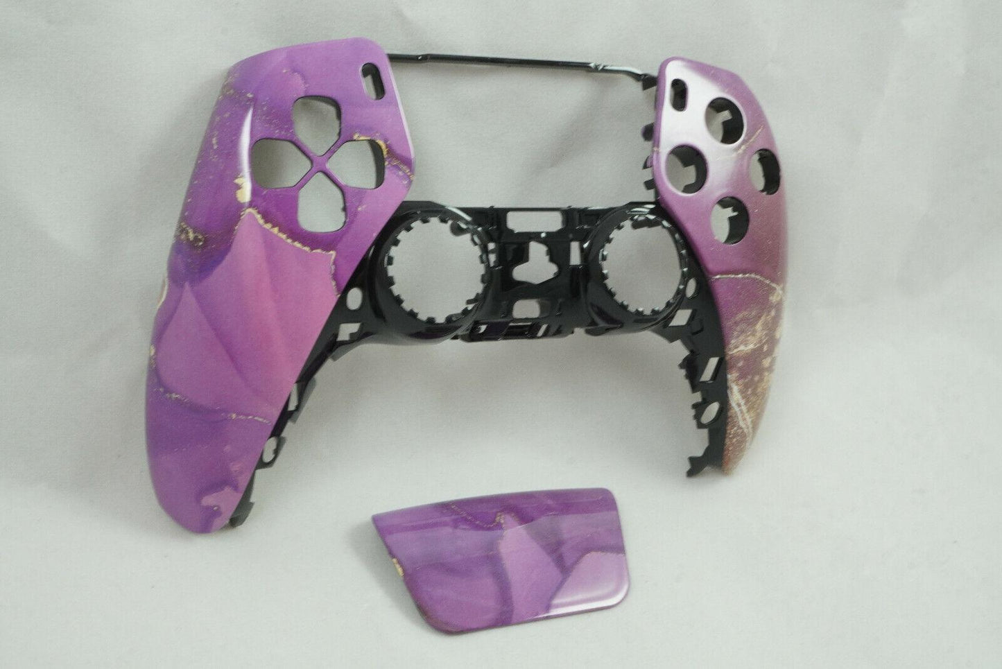 Purple Gold Marble Front Shell + Touch Pad PS5 Controller Model CFI-ZCT1W - Mike's Accessories and More