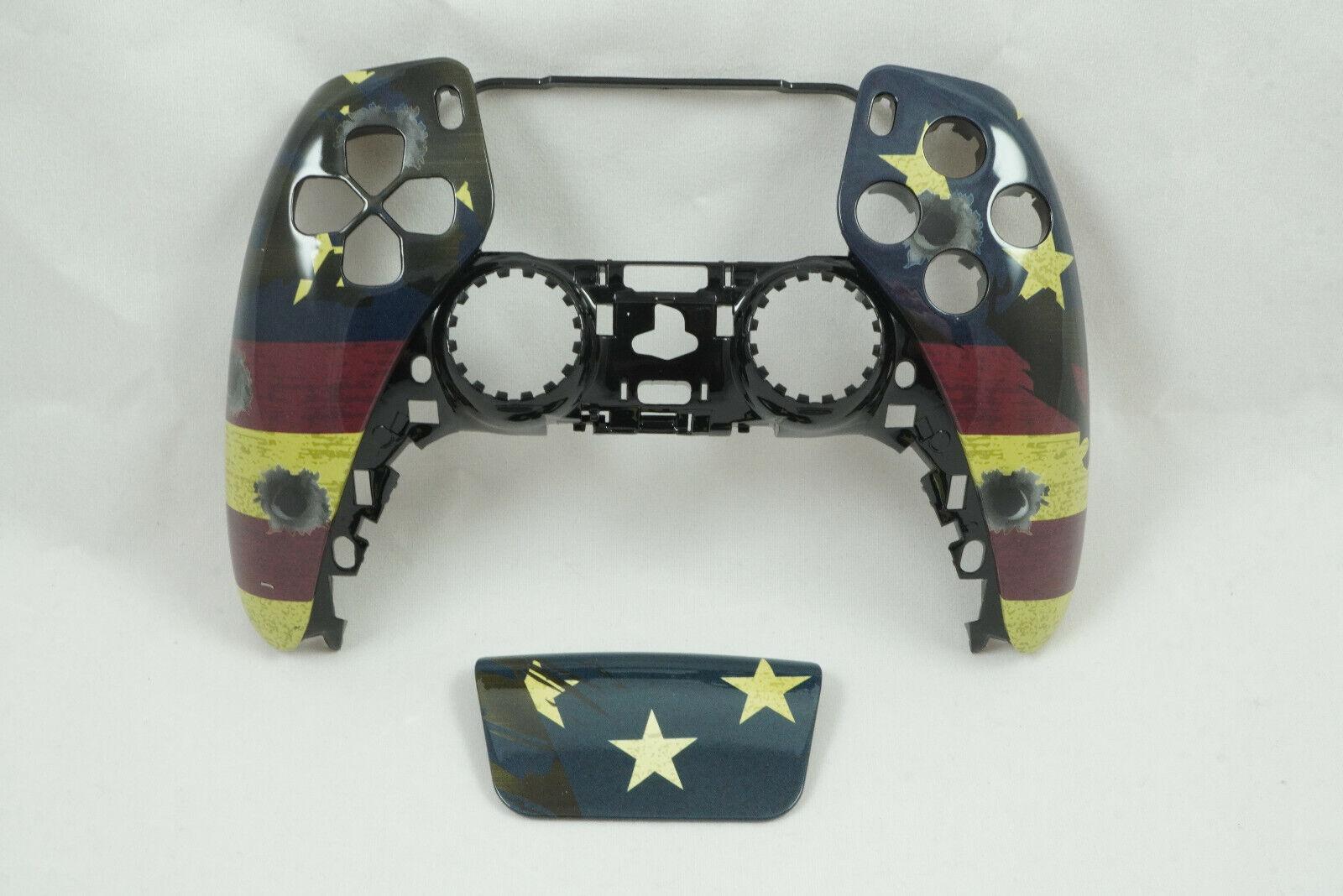 American Bullet Flag Front Shell + Touch Pad PS5 Controller Model CFI-ZCT1W - Mike's Accessories and More